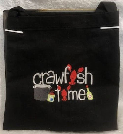 Fathers day gift, Crawfish apron, lobster apron, Gumbo, embroidered, Louisiana Themed kitchen, cajun fathers day, Louisiana cajun apron