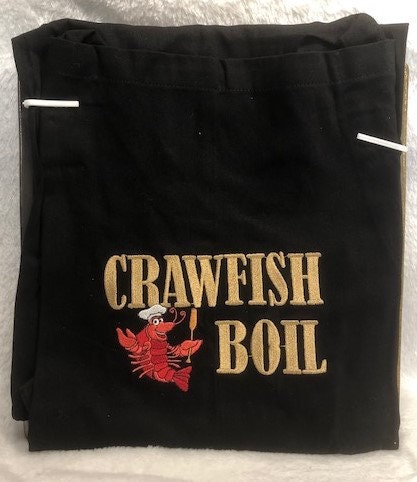 Fathers day gift, Crawfish apron, lobster apron, Gumbo, embroidered, Louisiana Themed kitchen, cajun fathers day, Louisiana cajun apron