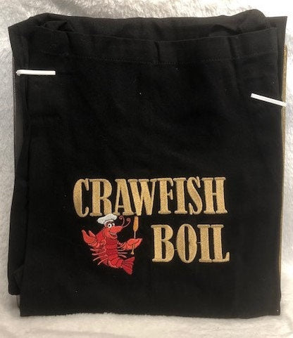 Fathers day gift, Crawfish apron, lobster apron, Gumbo, embroidered, Louisiana Themed kitchen, cajun fathers day, Louisiana cajun apron