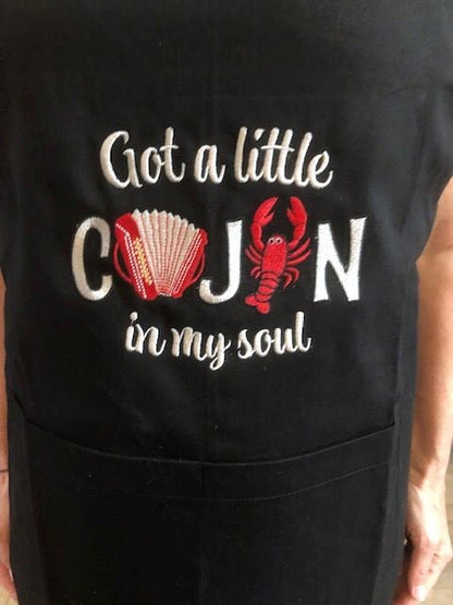 Fathers day gift, Crawfish apron, lobster apron, Gumbo, embroidered, Louisiana Themed kitchen, cajun fathers day, Louisiana cajun apron
