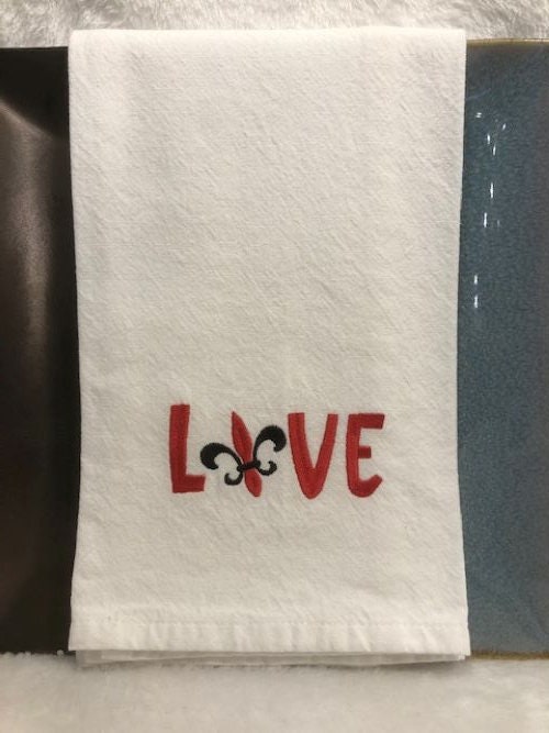 Kitchen Tea Towel Got a Little Cajun in my Soul, Crawfish, Gumbo, embroidered, Louisiana Themed Gift, Gift for mom, Gift for dad,