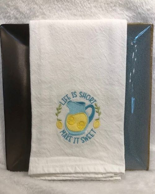 Louisiana Tea Towel House Warming Gift, Embroidered, Gift for Her