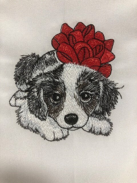 Dog Christmas Dinner Napkins– Embroidered