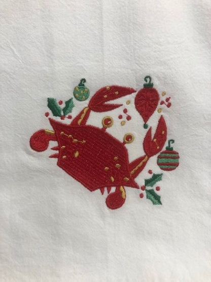 Cajun Christmas Tea Towel – Embroidered