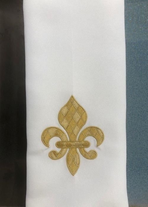 Louisiana Mardi Gras Fleur de Lis Cloth Dinner Napkin Set of 8, Cajun Napkin, Embroidered, Customized, Monogrammed dinner napkin