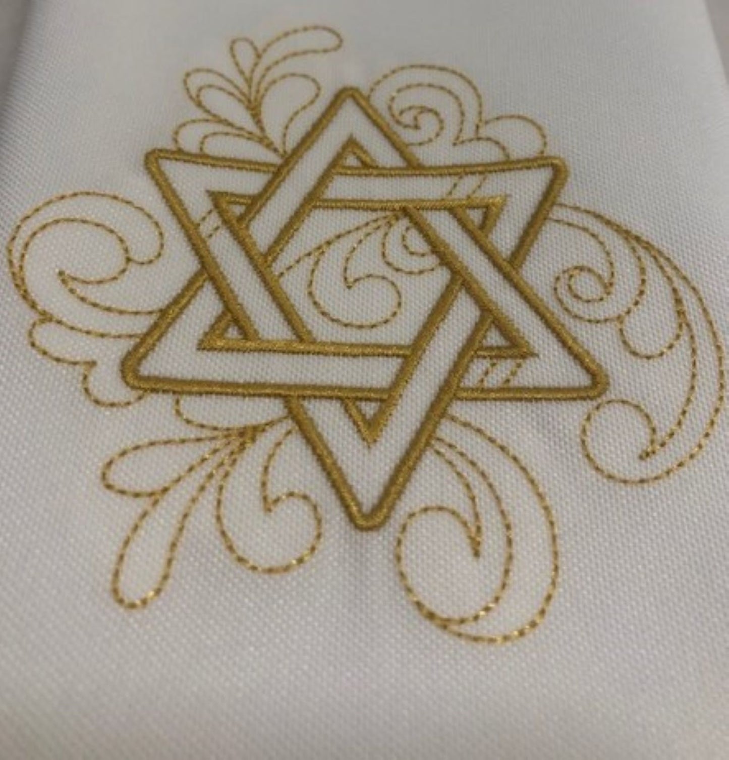 Hanukkah Dinner Napkin set, Chanukah Kitchen Napkin, Hanukah Cloth Napkins, embroidered, Festival of Lights dinner napkins, Menorah