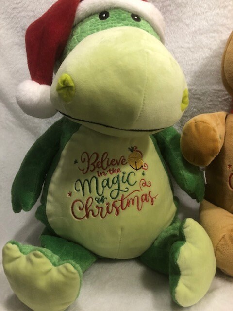 Christmas Plush – “Believe in the Magic of Christmas” Embroidered Holiday Plush