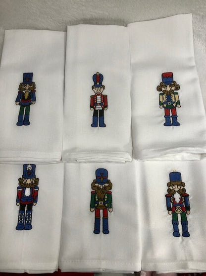 Nutcracker Dinner Napkins - embroidered