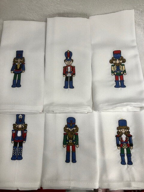 Nutcracker Dinner Napkins - embroidered