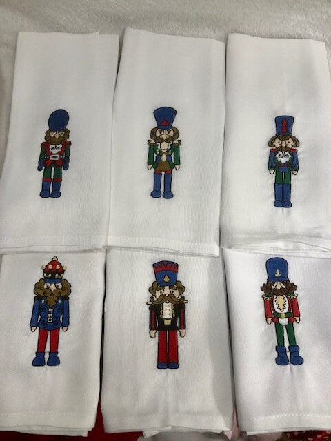 Nutcracker Dinner Napkins - embroidered