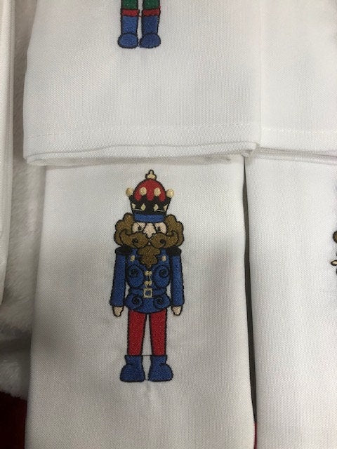 Nutcracker Dinner Napkins - embroidered