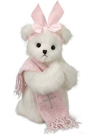 Personalized Baptism Gift Set – Embroidered Baby Bib, Burp Cloth & Plush Bear | Christening Keepsake for Boy or Girl | God parents