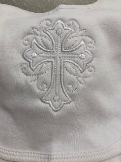 Personalized Baptism Gift Set – Embroidered Baby Bib, Burp Cloth & Plush Bear | Christening Keepsake for Boy or Girl | God parents