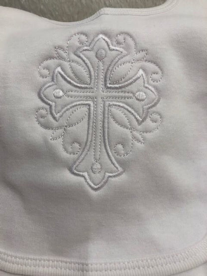 Personalized Baptism Gift Set – Embroidered Baby Bib, Burp Cloth & Plush Bear | Christening Keepsake for Boy or Girl | God parents