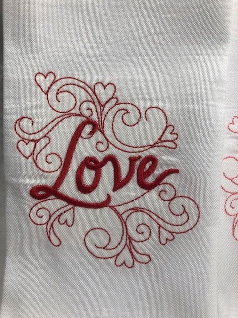 Valentine Cloth Dinner Napkin Set of 6, Valentine's Day Dinner Napkin, Embroidered, Customized, Valentines Day, I love you, Mr Mrs