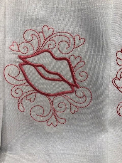 Valentine Cloth Dinner Napkin Set of 6, Valentine's Day Dinner Napkin, Embroidered, Customized, Valentines Day, I love you, Mr Mrs