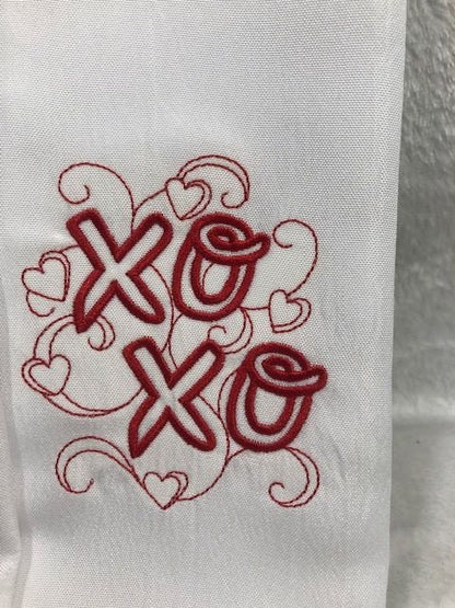Valentine Cloth Dinner Napkin Set of 6, Valentine's Day Dinner Napkin, Embroidered, Customized, Valentines Day, I love you, Mr Mrs