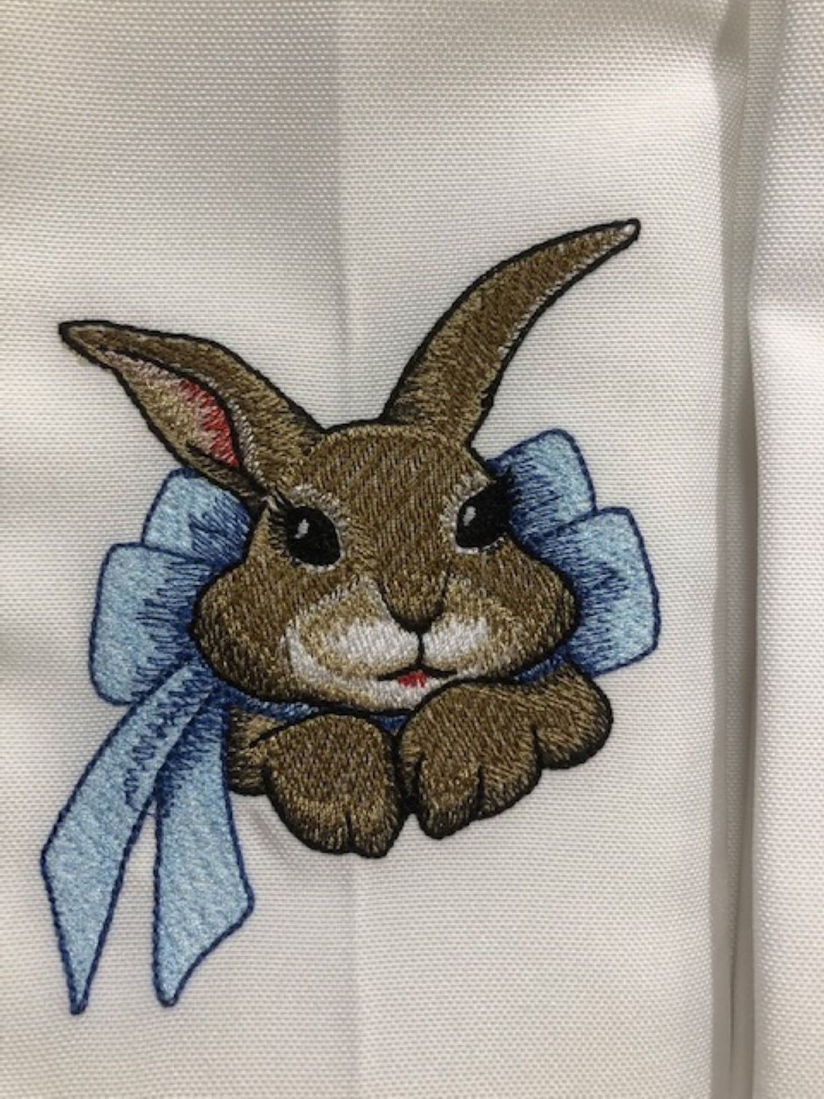 Easter bunny cloth dinner napkin set of 6, embroidered, customized, dinner napkin, Easter dinner, Easter Rabbit, Easter Bunny family dinner