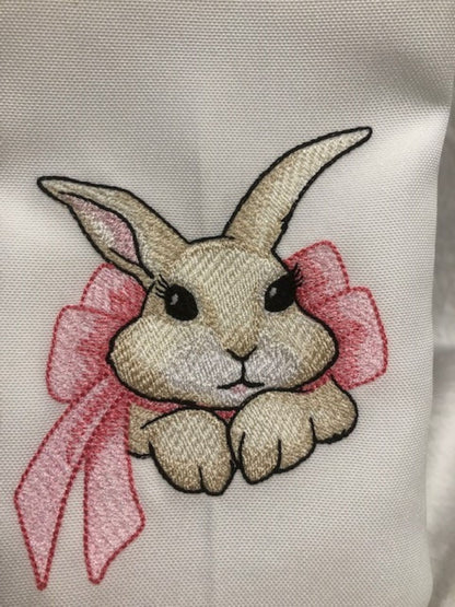 Easter bunny cloth dinner napkin set of 6, embroidered, customized, dinner napkin, Easter dinner, Easter Rabbit, Easter Bunny family dinner