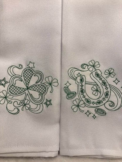 St Patrick's Day Cloth Dinner Napkin Set of 4, St Paddy Day DinnerNapkin, Embroidered, Customized, Monogrammed dinner napkin