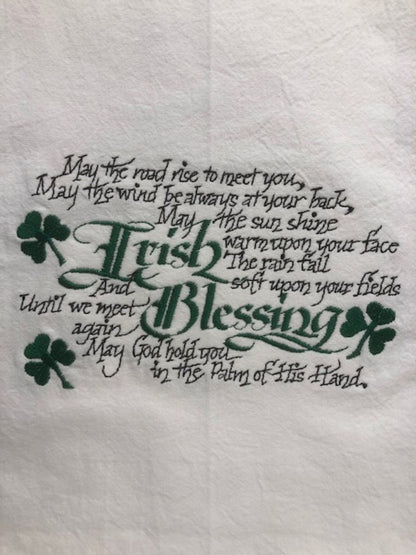 Irish Blessing Kitchen Tea Towel, St. Patrick's Day Kitchen Tea Towel, St. Paddy's Day, May the Road Rise, St. Patrick's Day Gift, home deco