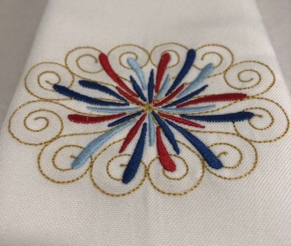 Fourth of July Cocktail Napkin Set, Independence Day Cloth Cocktail Napkins, July Fourth Embroidered, Memorial Day, Personalized, Customized