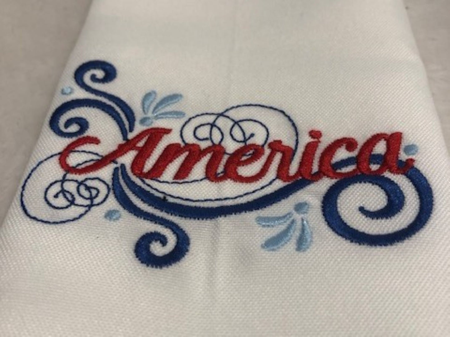 Fourth of July Dinner Napkin Set, Independence Day Cloth Dinner Napkins, July Fourth Embroidered, Personalized, Customized