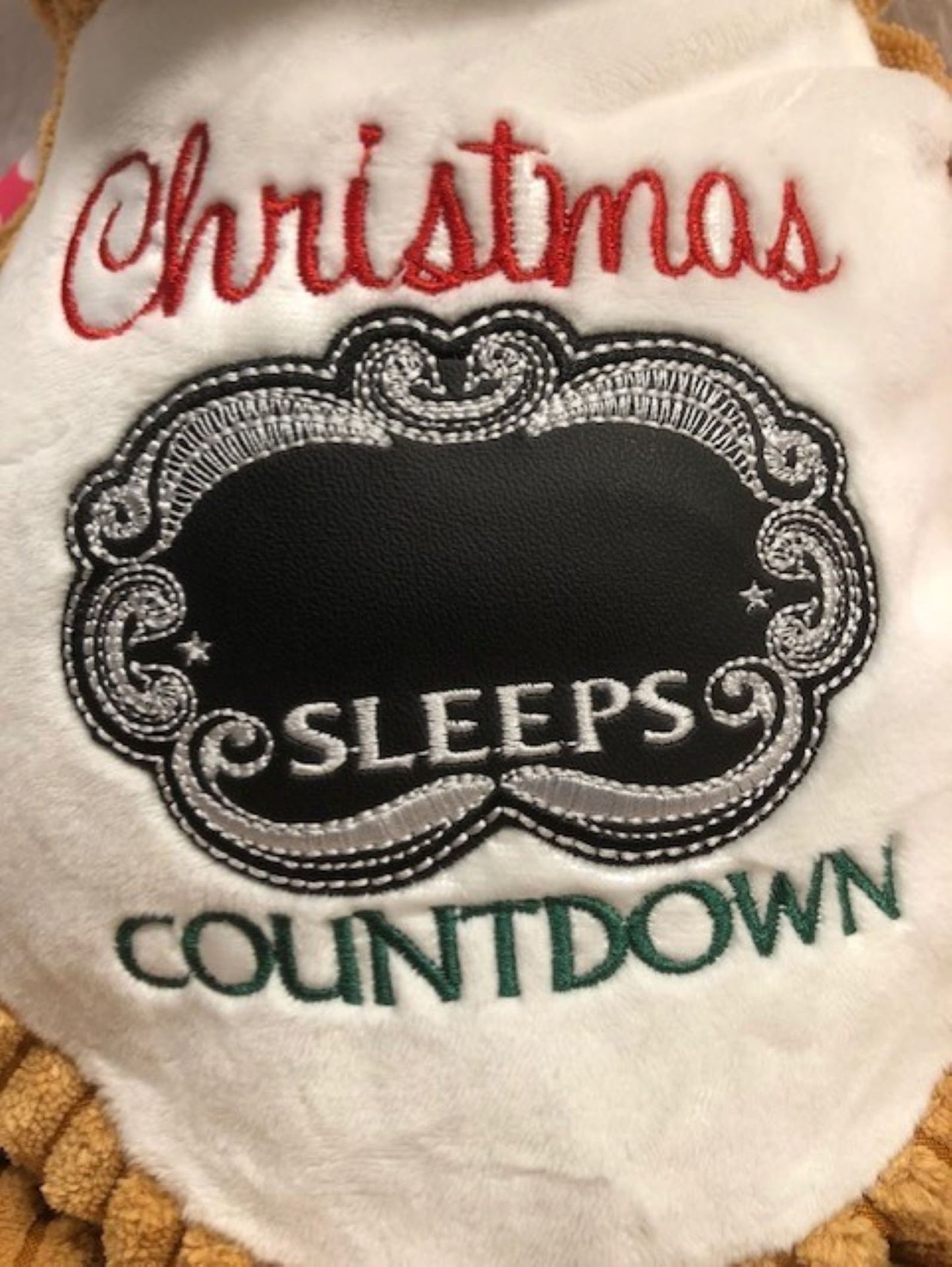 Christmas Snowman, Reindeer, Gingerbread Man Plush Countdown Calendar Customized Personalized Embroidered, Christmas Advent Calendar gift