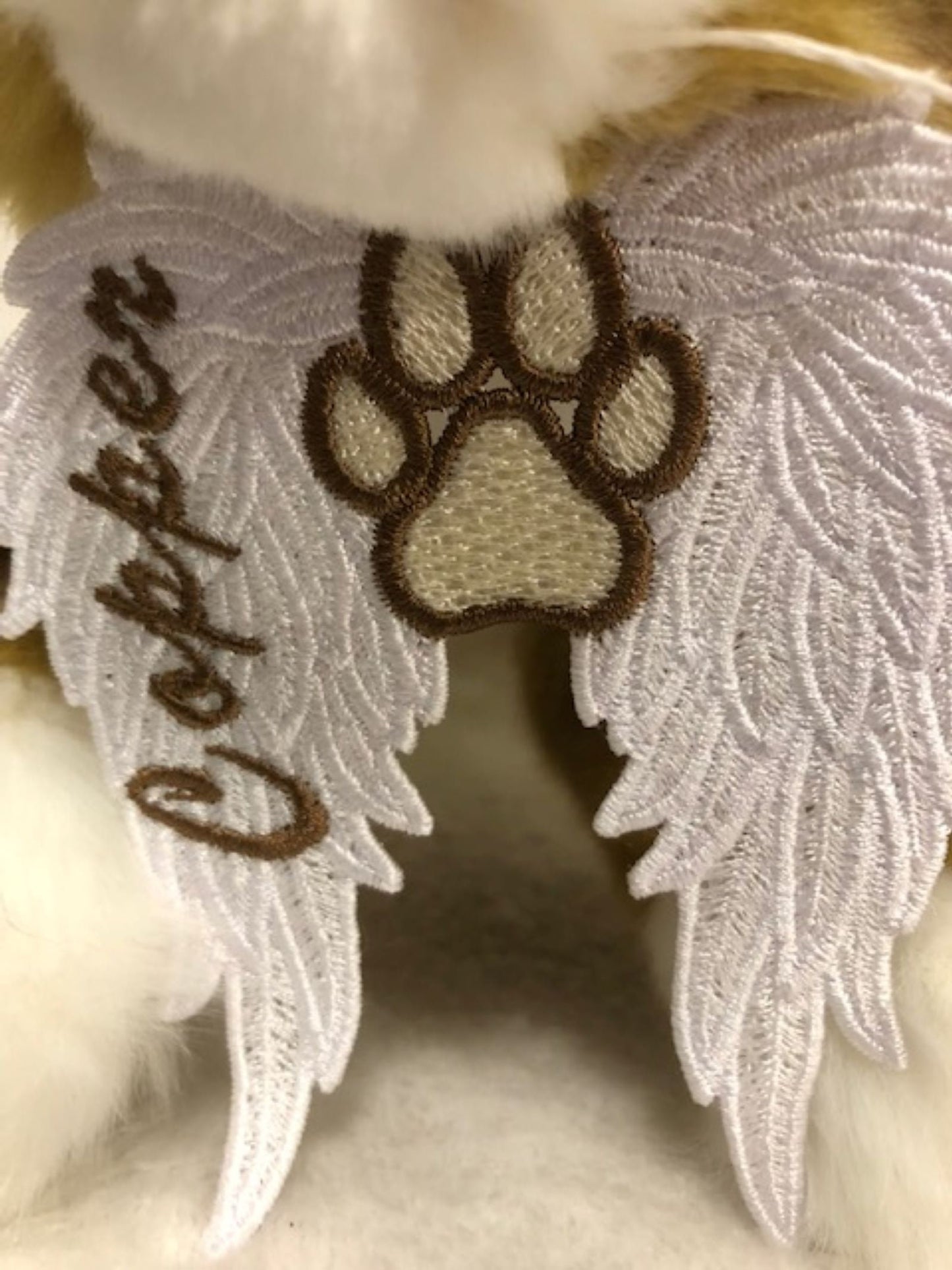 Pet Loss Gifts Angel Wings with Paw Print FSL, Tabby Cat Plush,  Pet Loss, Memorial, Rainbow bridge