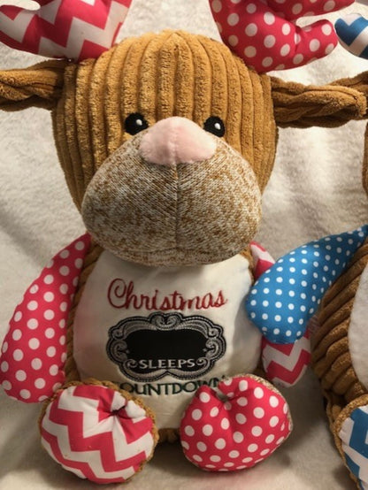 Christmas Snowman, Reindeer, Gingerbread Man Plush Countdown Calendar Customized Personalized Embroidered, Christmas Advent Calendar gift