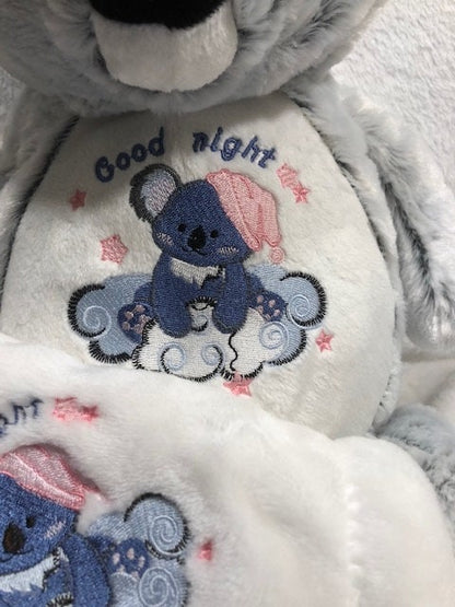 My First Koala Bear, Sweet Dreams, embroidered, personalized, Baby shower gift, gift for baby, plush koala,