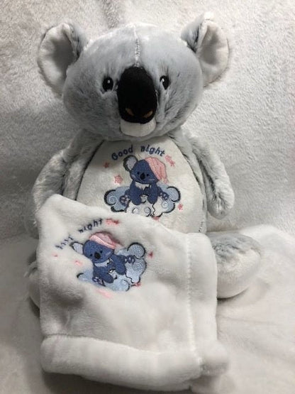 My First Koala Bear, Sweet Dreams, embroidered, personalized, Baby shower gift, gift for baby, plush koala,