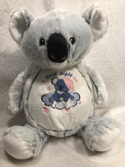 My First Koala Bear, Sweet Dreams, embroidered, personalized, Baby shower gift, gift for baby, plush koala,