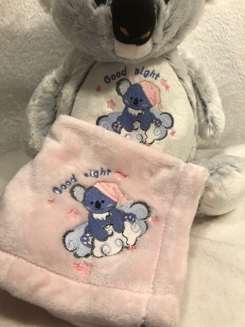 My First Koala Bear, Sweet Dreams, embroidered, personalized, Baby shower gift, gift for baby, plush koala,