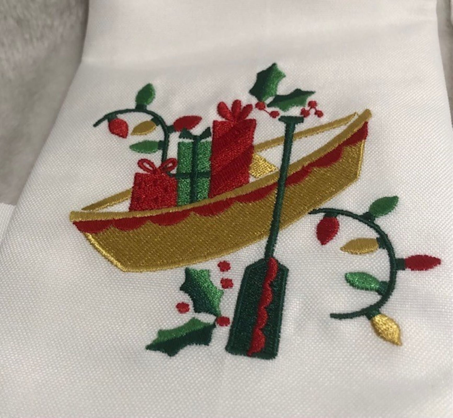 Cajun Christmas Dinner Napkins - Embroidered