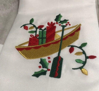 Cajun Christmas Dinner Napkins - Embroidered