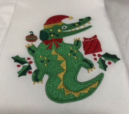 Cajun Christmas Dinner Napkins - Embroidered