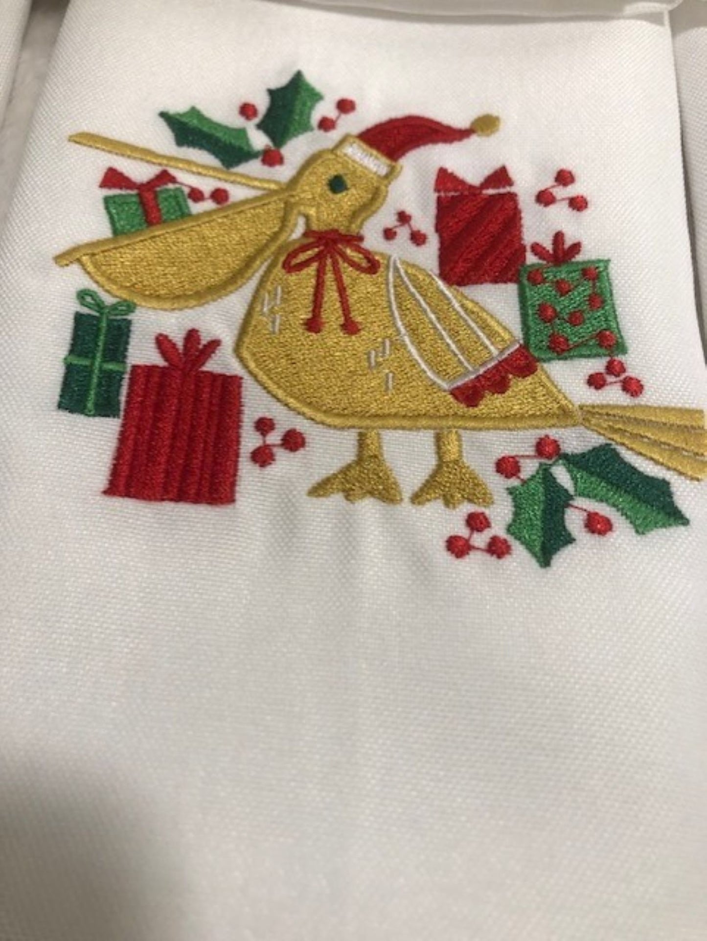 Cajun Christmas Dinner Napkins - Embroidered