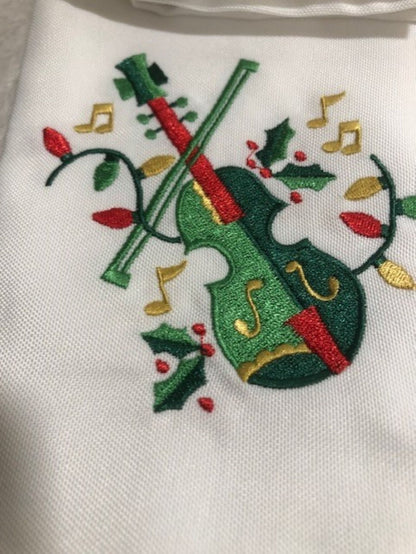 Cajun Christmas Dinner Napkins - Embroidered