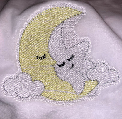 Pastel Plush Teddy Bear, I love you to the Moon and Back, embroidered, personalized, Baby shower gift, gift for baby