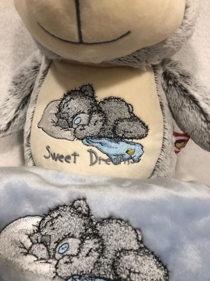 Teddy Bear Plush personalized gift, Bear Baby gift set, Bear embroidered, customized, Teddy Bear Embroidery buddy, My First Teddy Bear