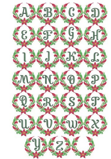 Personalized Christmas Stocking, Custom Christmas stocking scrip font, traditional design wreath monogrammed initals