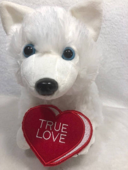 Dog Plush, Stuffed Husky Plush, White Husky, Valentine plush, German shepherd, Australian Shepherd, Customized embroidered personalize