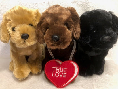 Valentine Puppy plush personalized, customized, dog stuffed animal embroidered Valentine, puppy dog stuffed plush