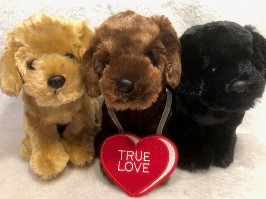 Valentine Puppy plush personalized, customized, dog stuffed animal embroidered Valentine, puppy dog stuffed plush
