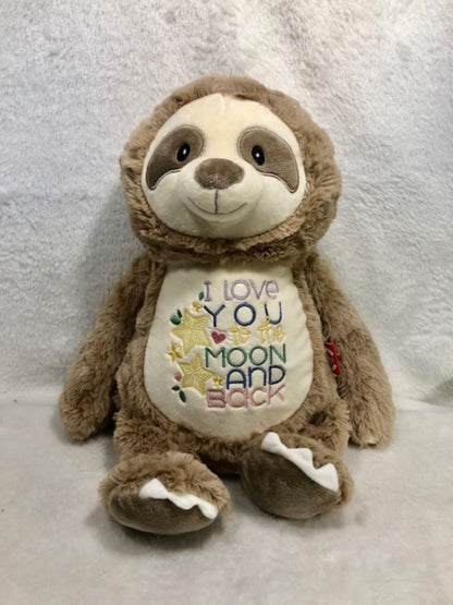 My First Sloth, Sweet Dreams, Sloth three toed, embroidered, personalized, Baby shower gift, gift for baby, plush sloth