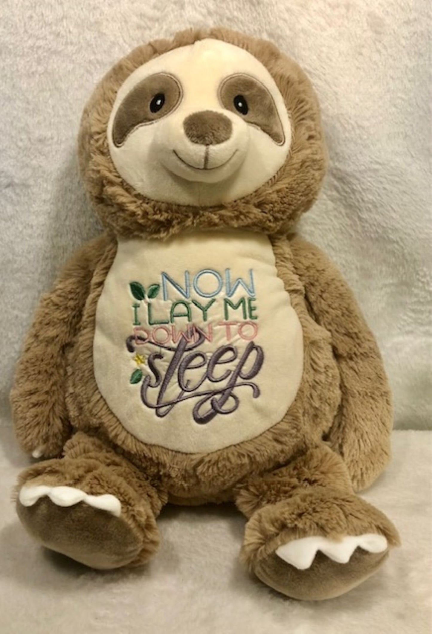 My First Sloth, Sweet Dreams, Sloth three toed, embroidered, personalized, Baby shower gift, gift for baby, plush sloth