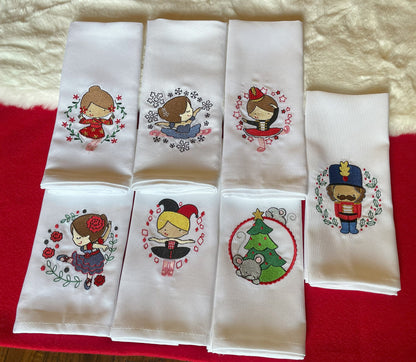 Nutcracker Dinner Napkins - Embroidered