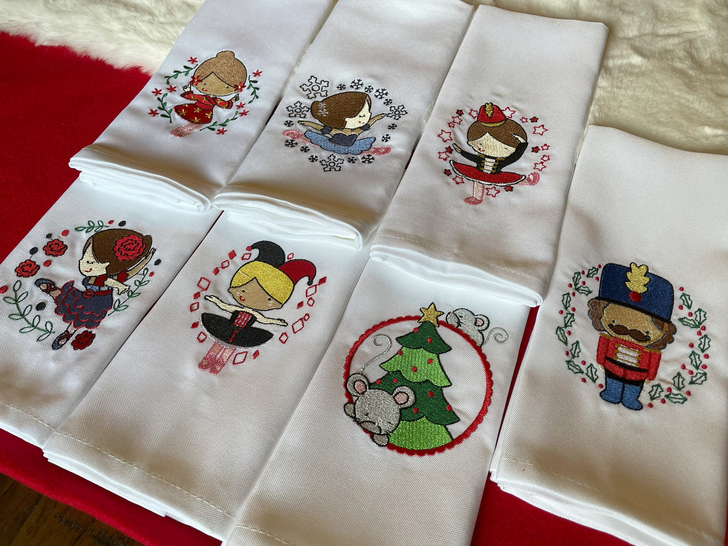 Nutcracker Dinner Napkins - Embroidered