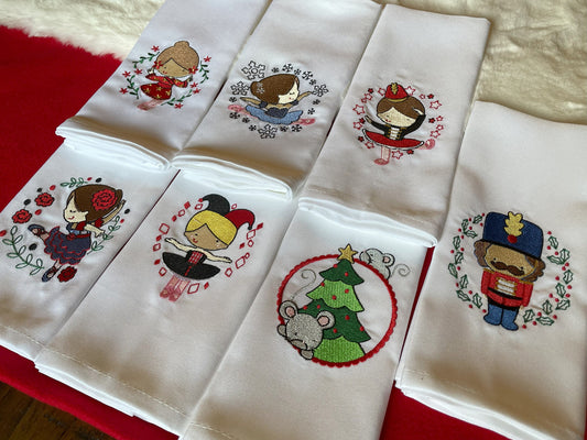 Nutcracker Dinner Napkins - Embroidered